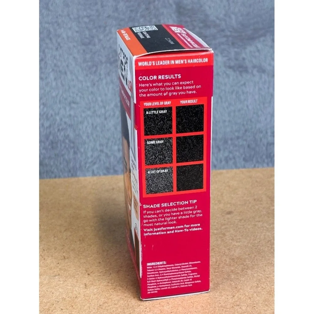 Just For Men Easy Comb-In‎ Color Jet Black A-60 Targeted Gray Coverage Hair Dye